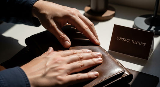 spot real leather texture