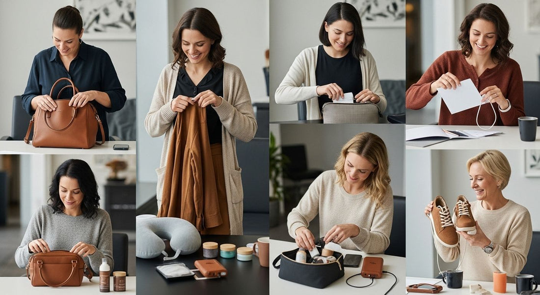 women travel essentials airport