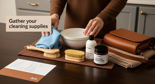 cleaning leather purse supplies