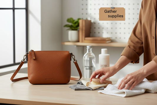 leather purse cleaning supplies