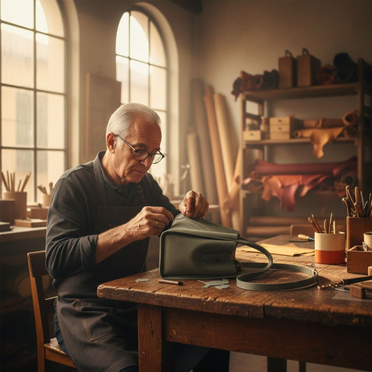 Italian luxury handbag workshop