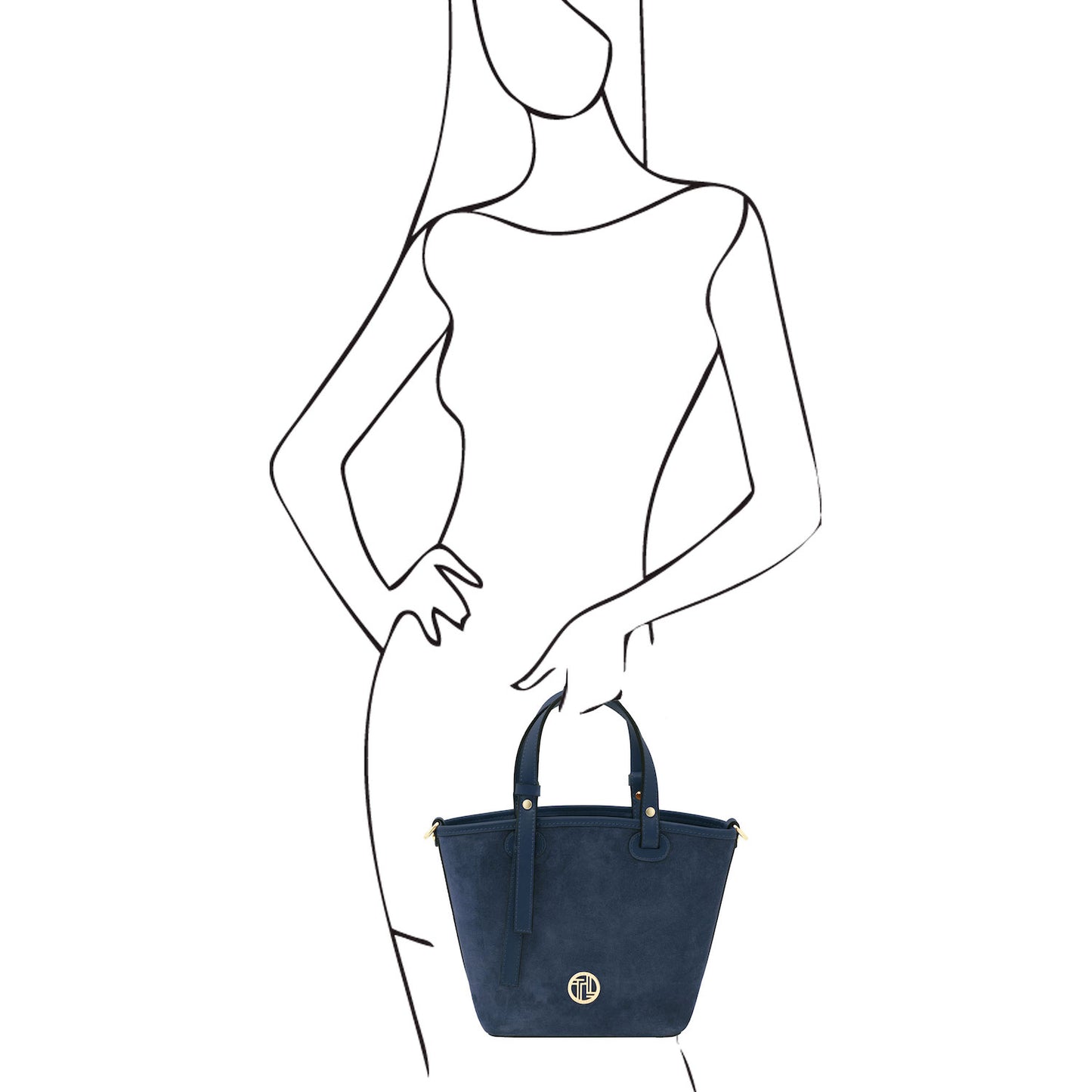 Glacette - Suede leather bucket bag | TL142261