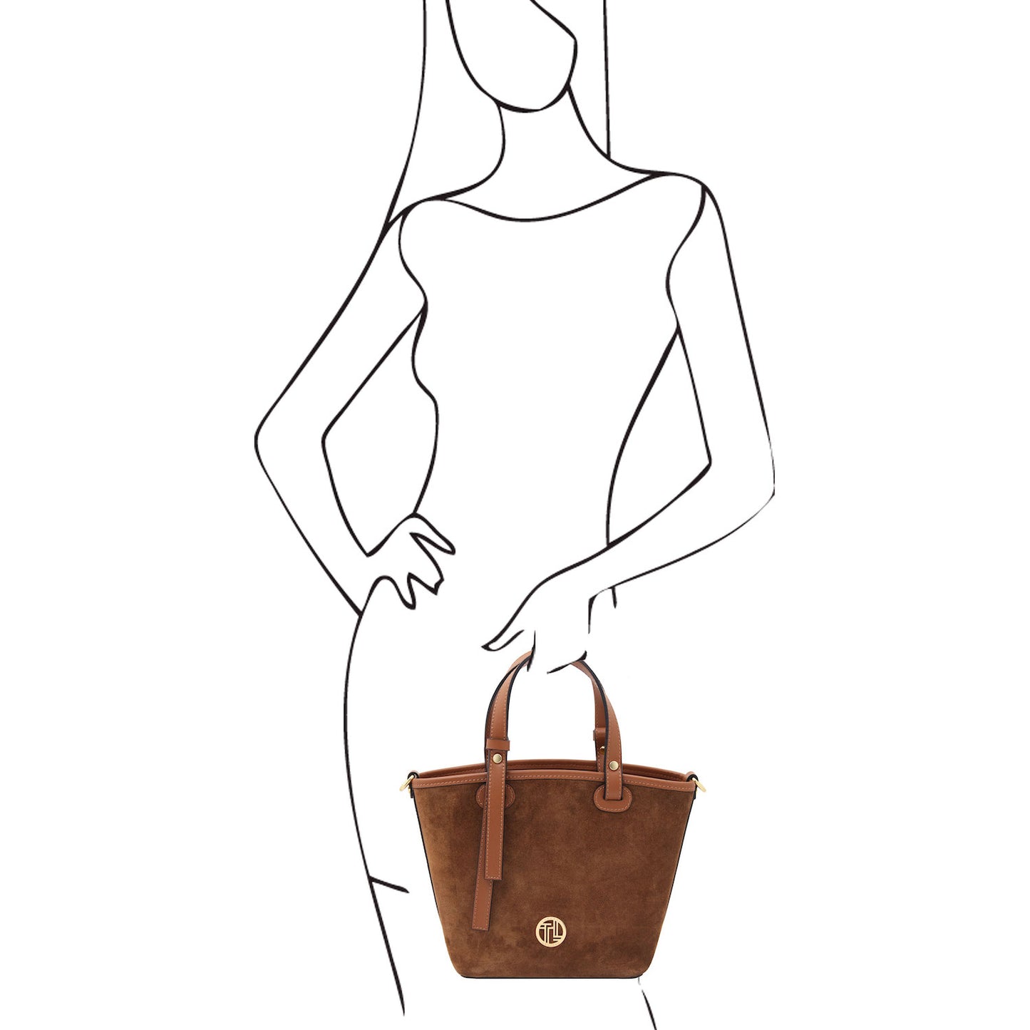 Glacette - Suede leather bucket bag | TL142261