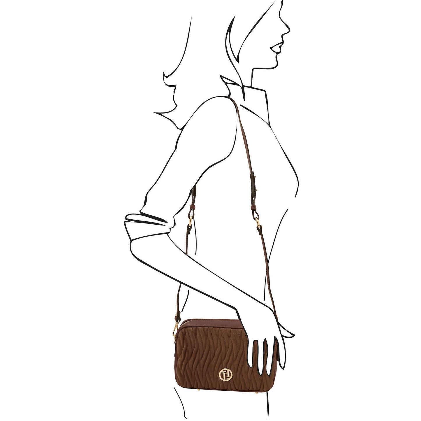 Chantilly - Suede leather shoulder bag | TL142490