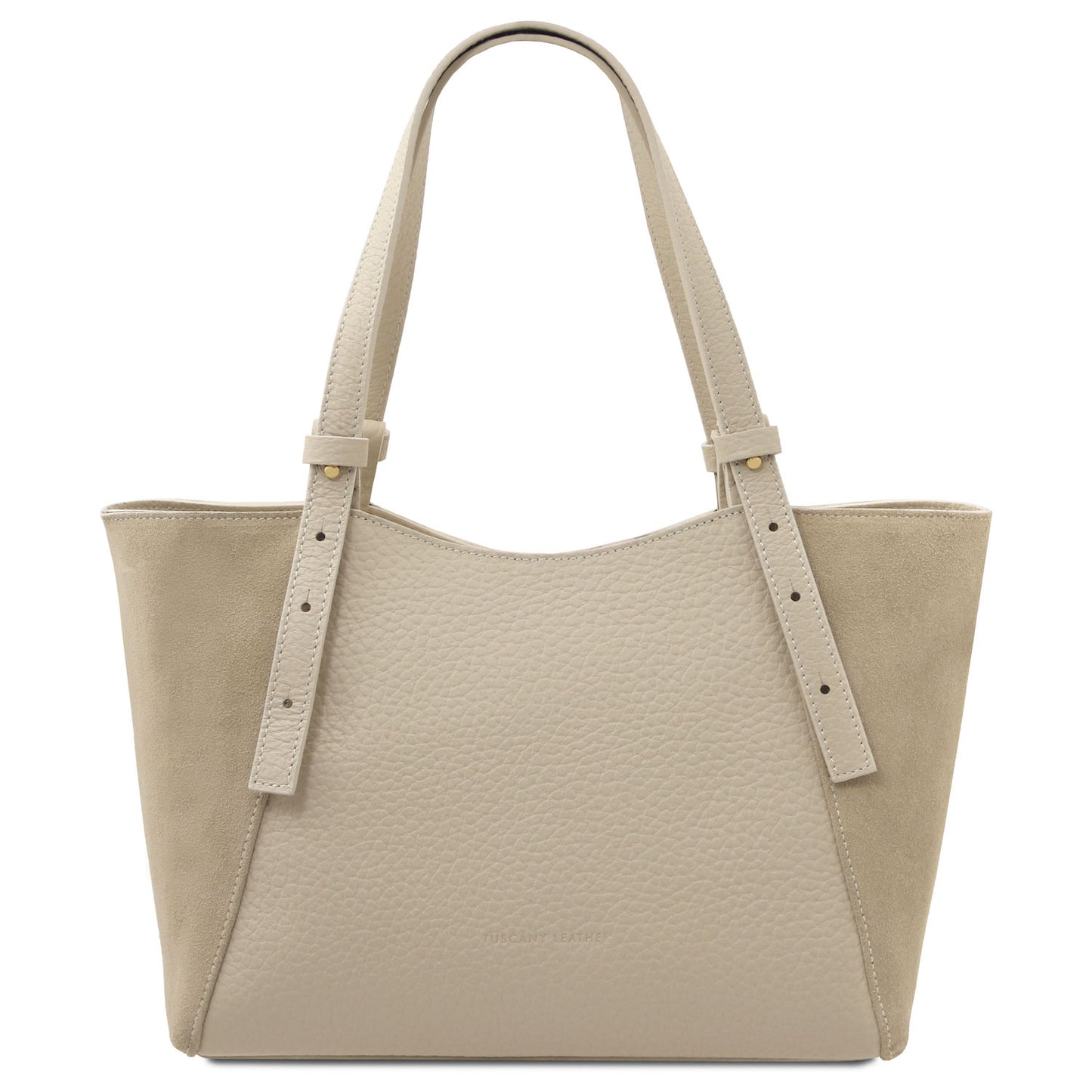 Libra - Long handle suede & leather tote bag | TL142508