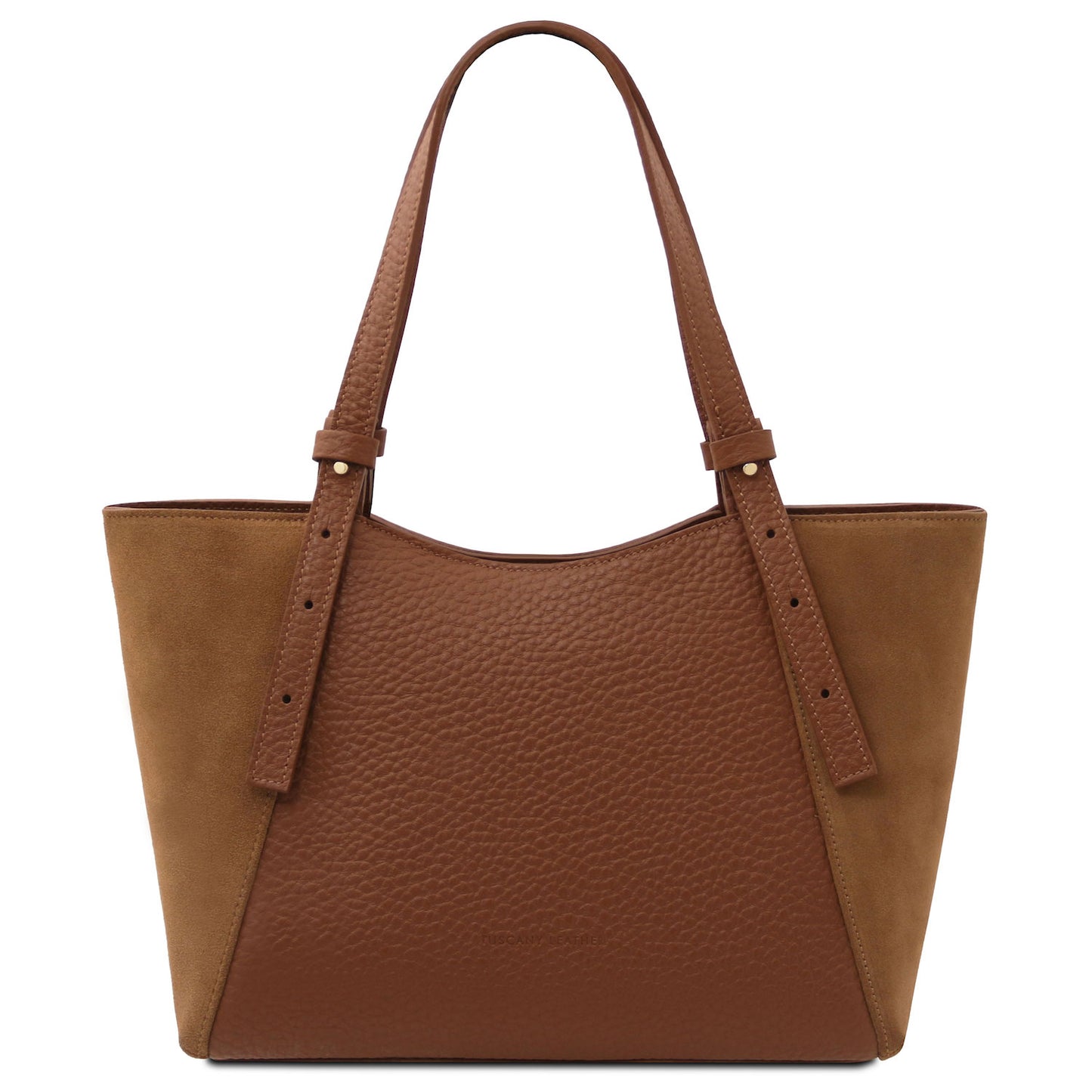 Libra - Long handle suede & leather tote bag | TL142508