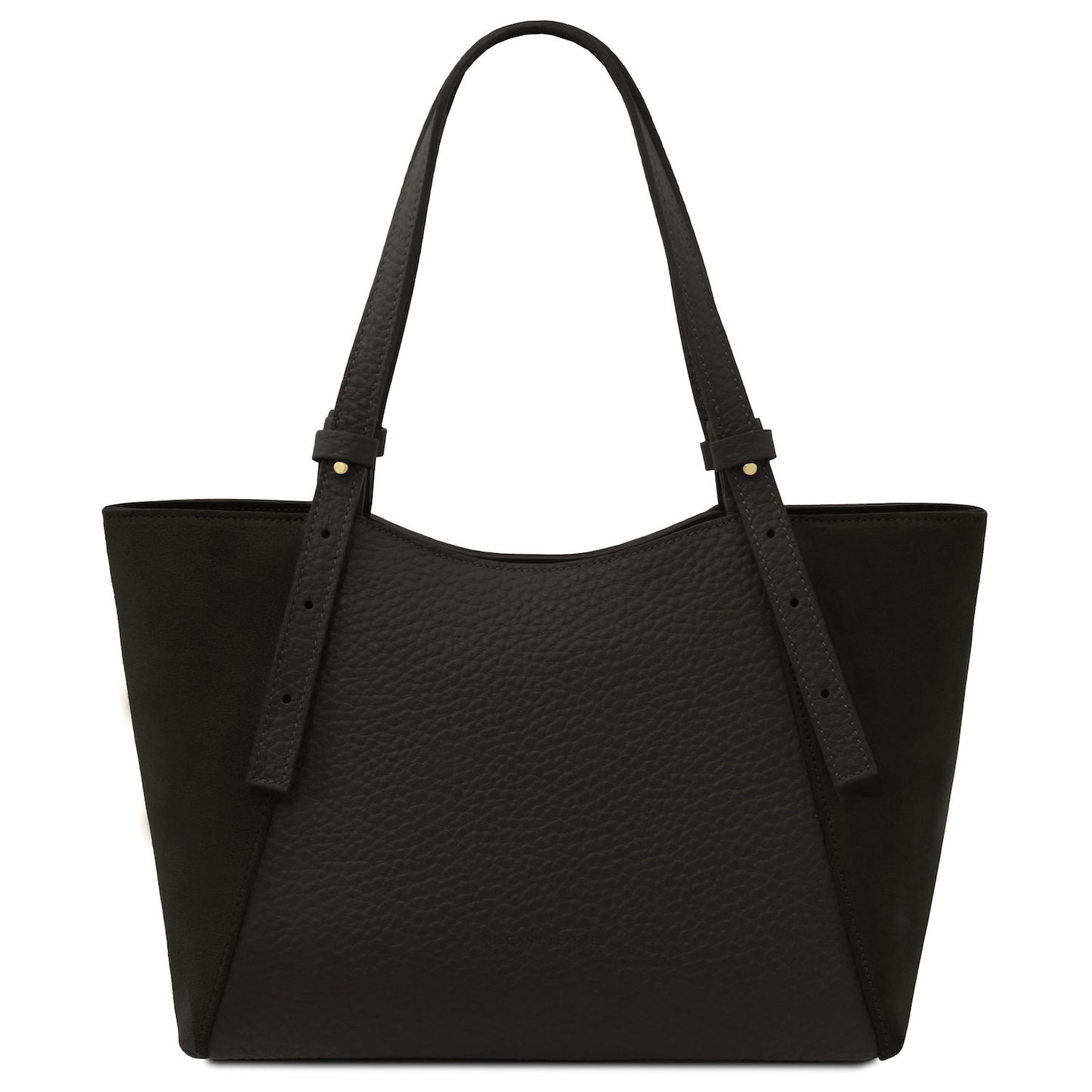 Libra - Long handle suede & leather tote bag | TL142508