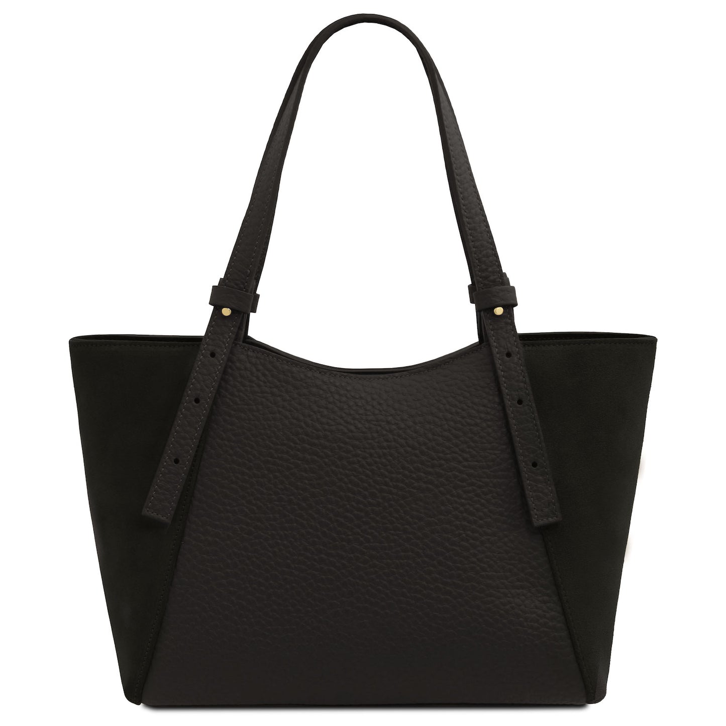 Libra - Long handle suede & leather tote bag | TL142508