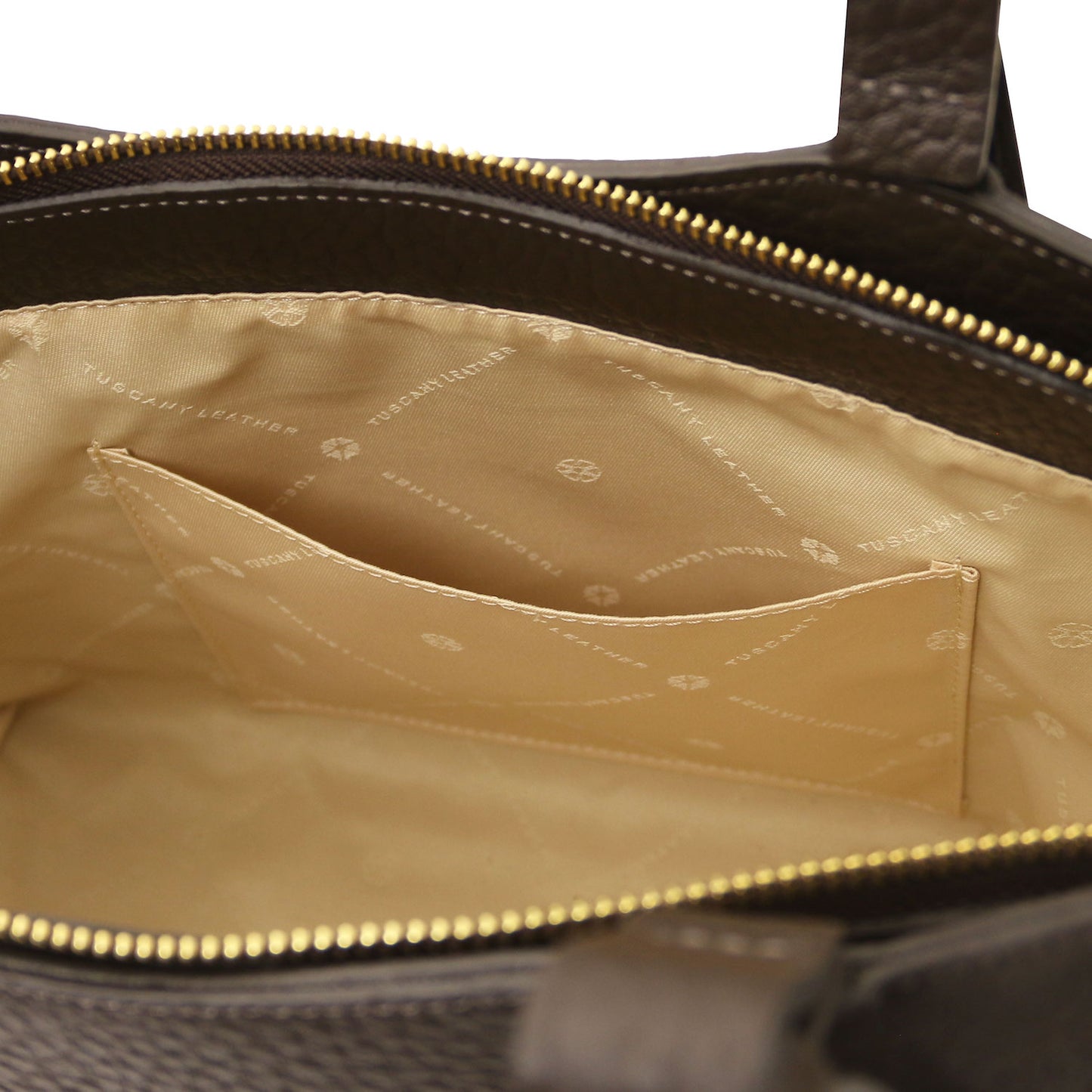 Libra - Long handle suede & leather tote bag | TL142508