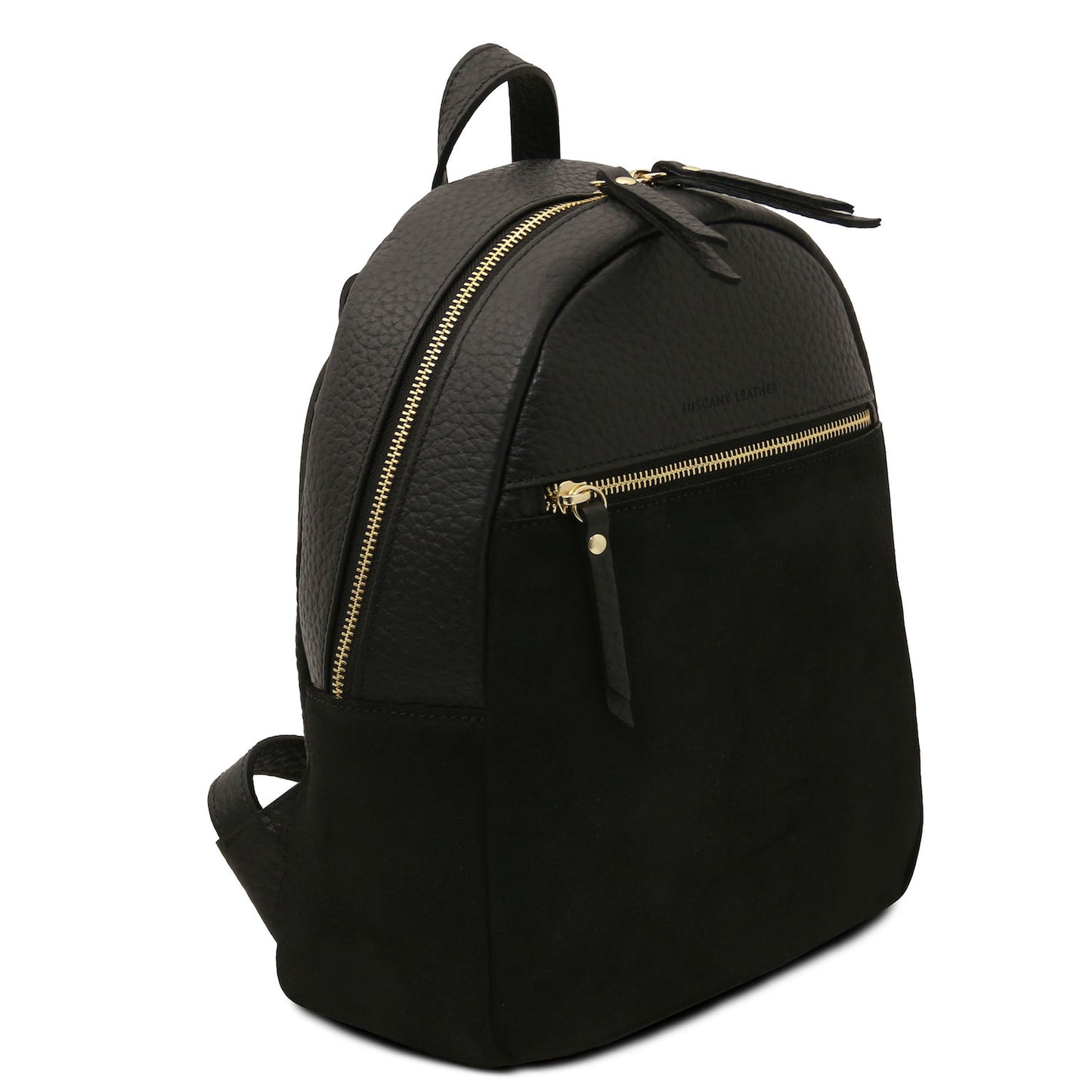 Arco - Suede and pebbled leather backpack | TL142509