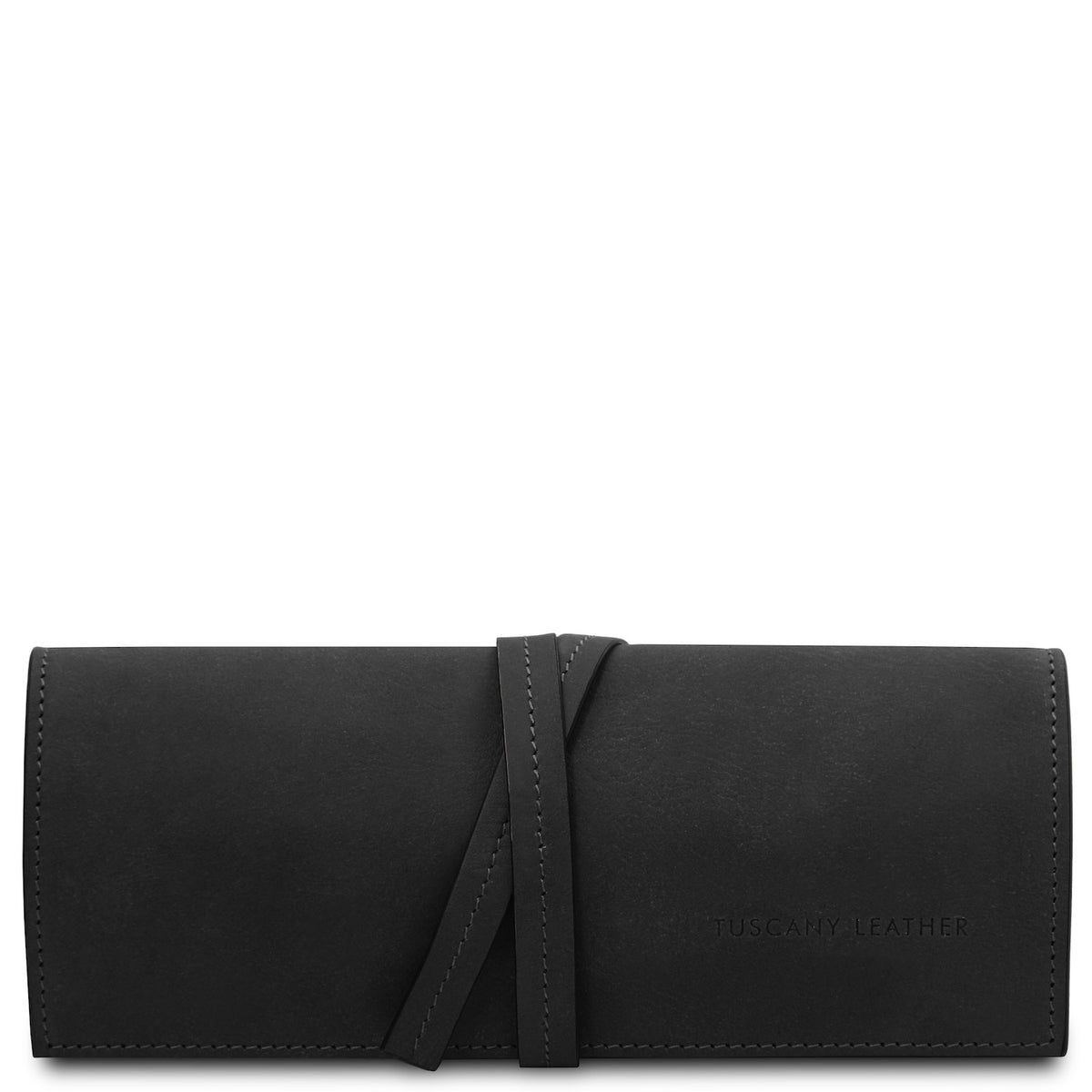 Leather Jewellery Roll in Vegetable-Tanned Leather