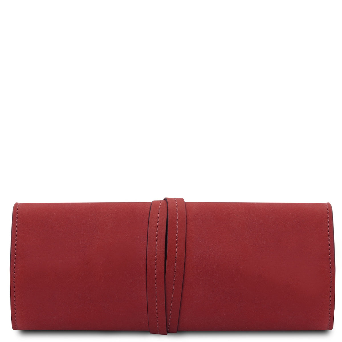 Leather Jewellery Roll in Vegetable-Tanned Leather