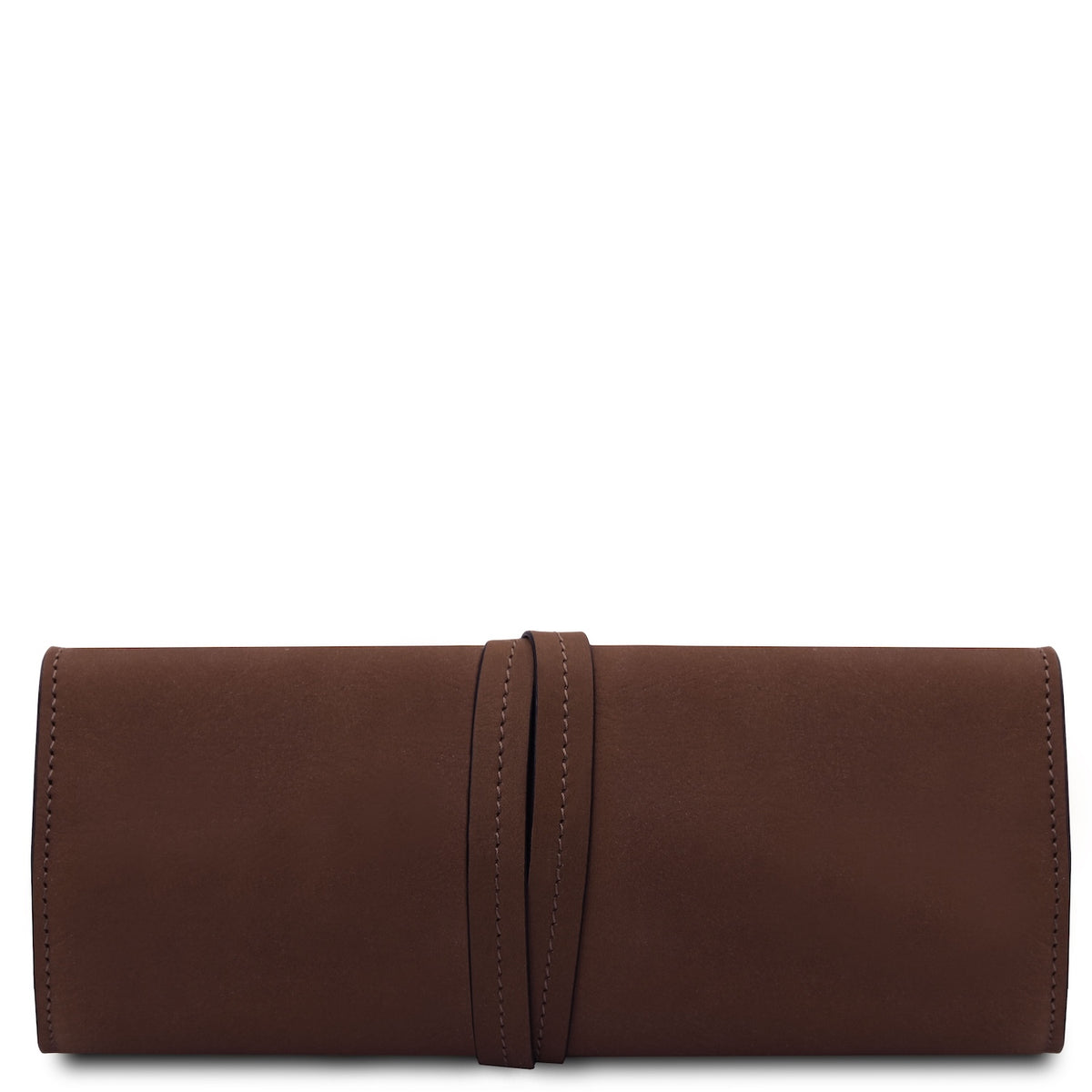 Leather Jewellery Roll in Vegetable-Tanned Leather