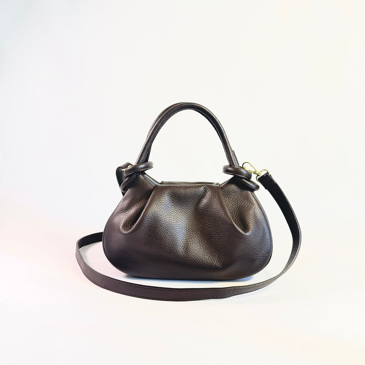 Anello – Borsa a mano piccola in pelle martellata