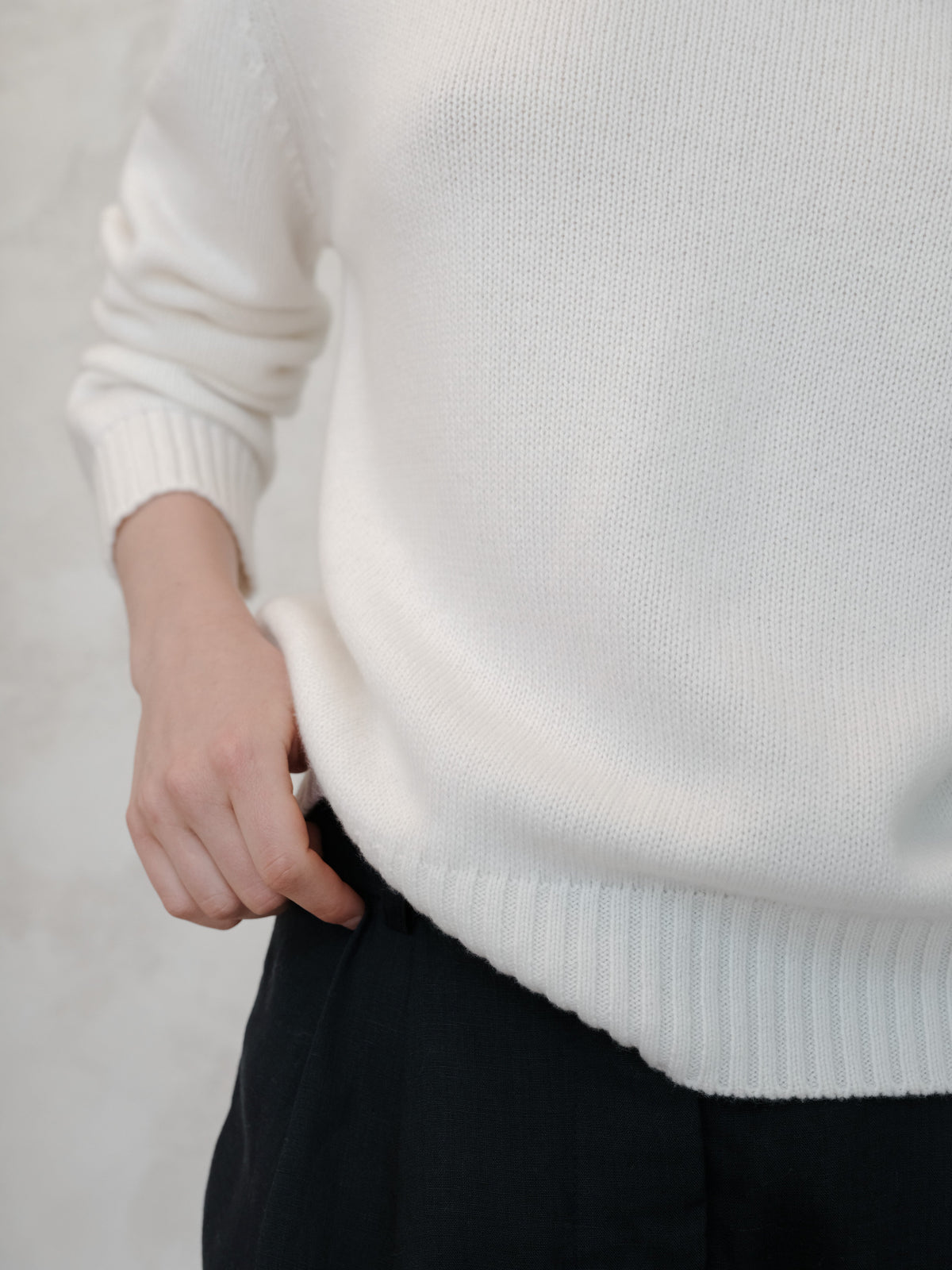 Pull ras du cou en pur cachemire