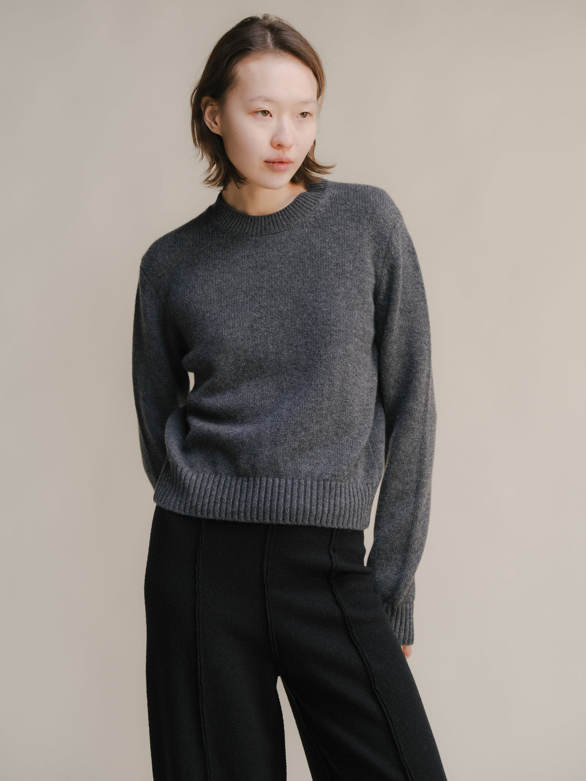 Pull ras du cou en pur cachemire