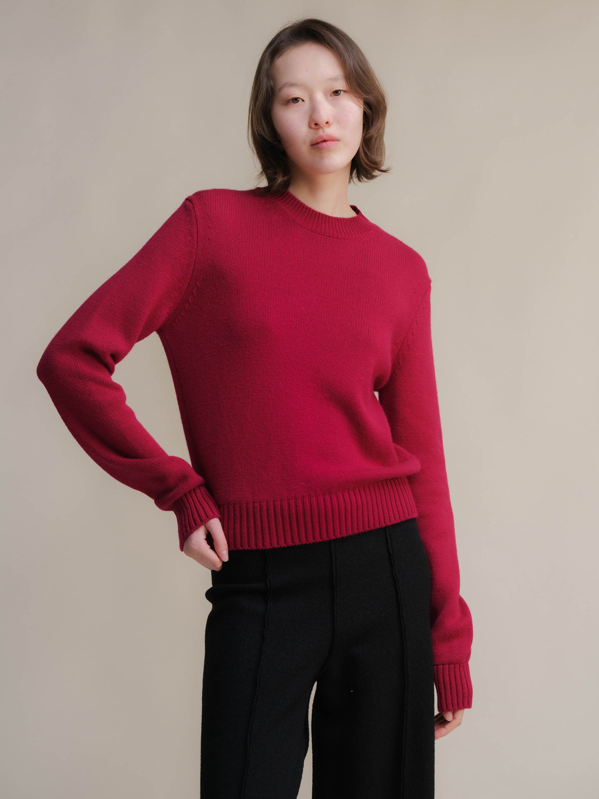 Pull ras du cou en pur cachemire