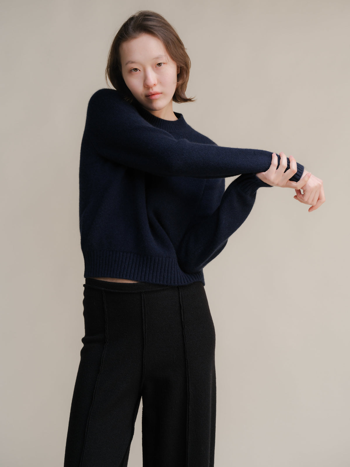 Pull ras du cou en pur cachemire