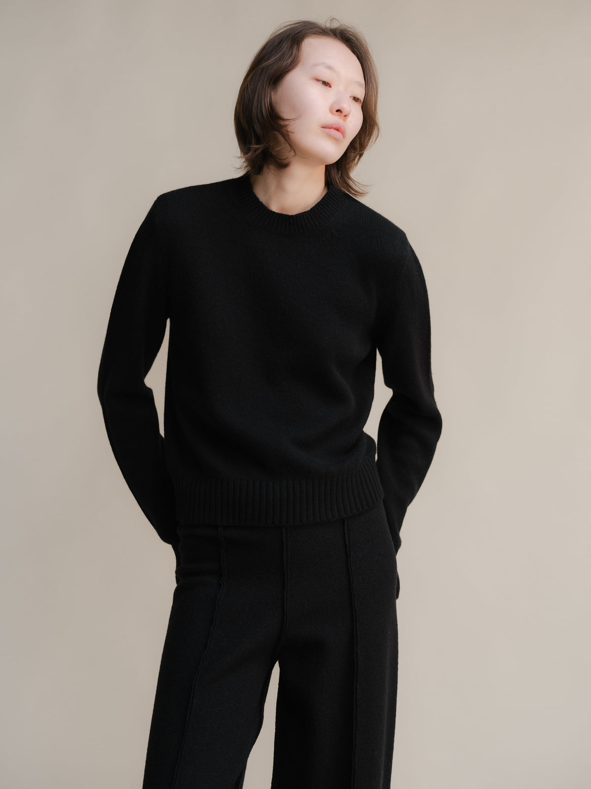 Pull ras du cou en pur cachemire