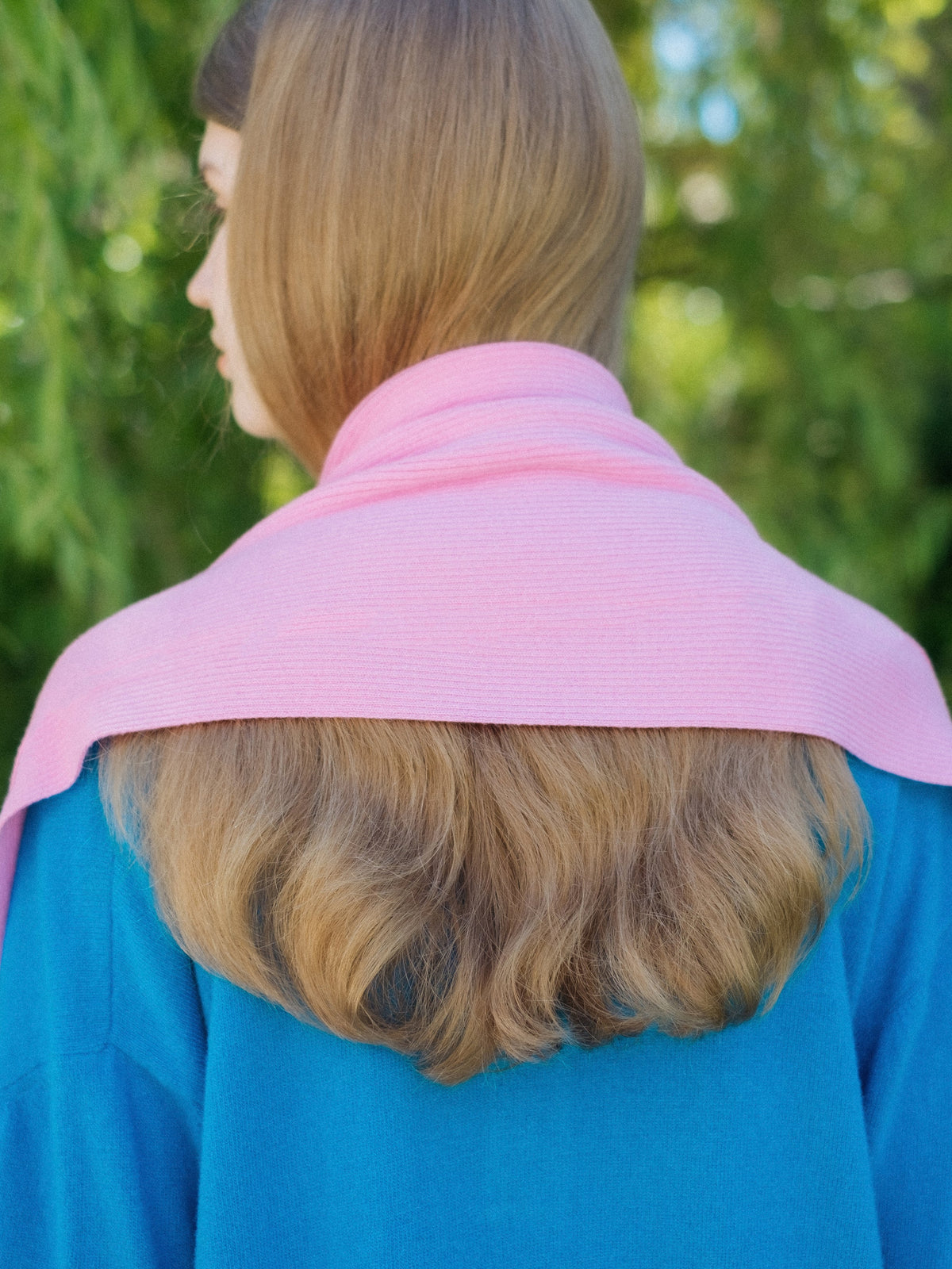 Pure Cashmere Maxi Ribbed Scarf