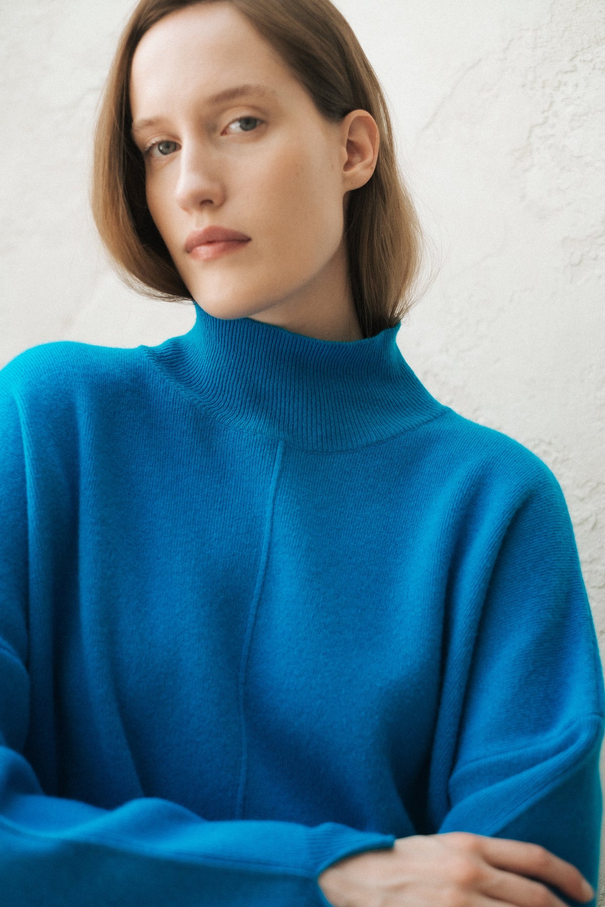 Wool & Cashmere Blend Solid Maxi Turtleneck Sweater
