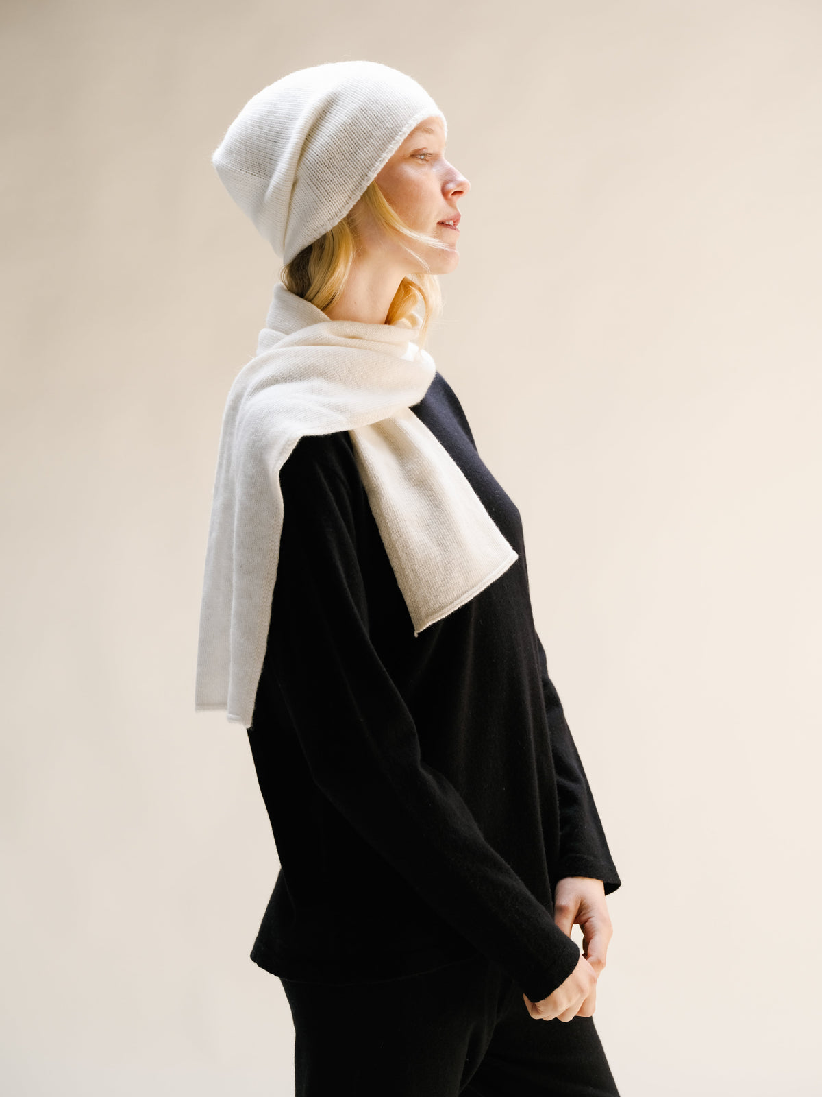 Wool & Cashmere Blend Beanie (3D-Knit)