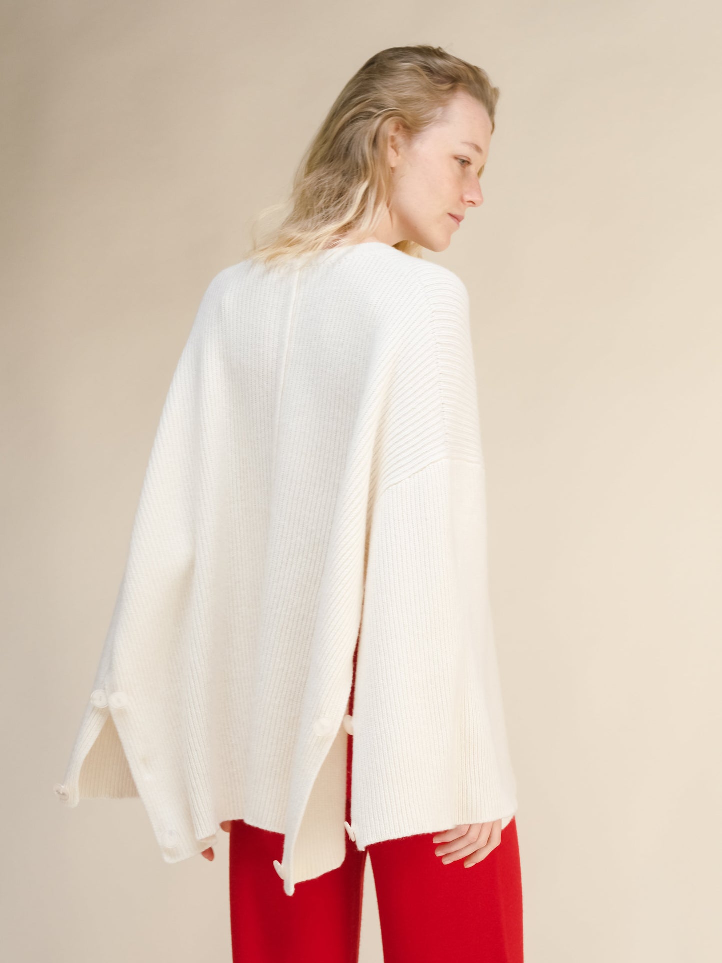 Wool & Cashmere Mix Oversized Cape Sweater