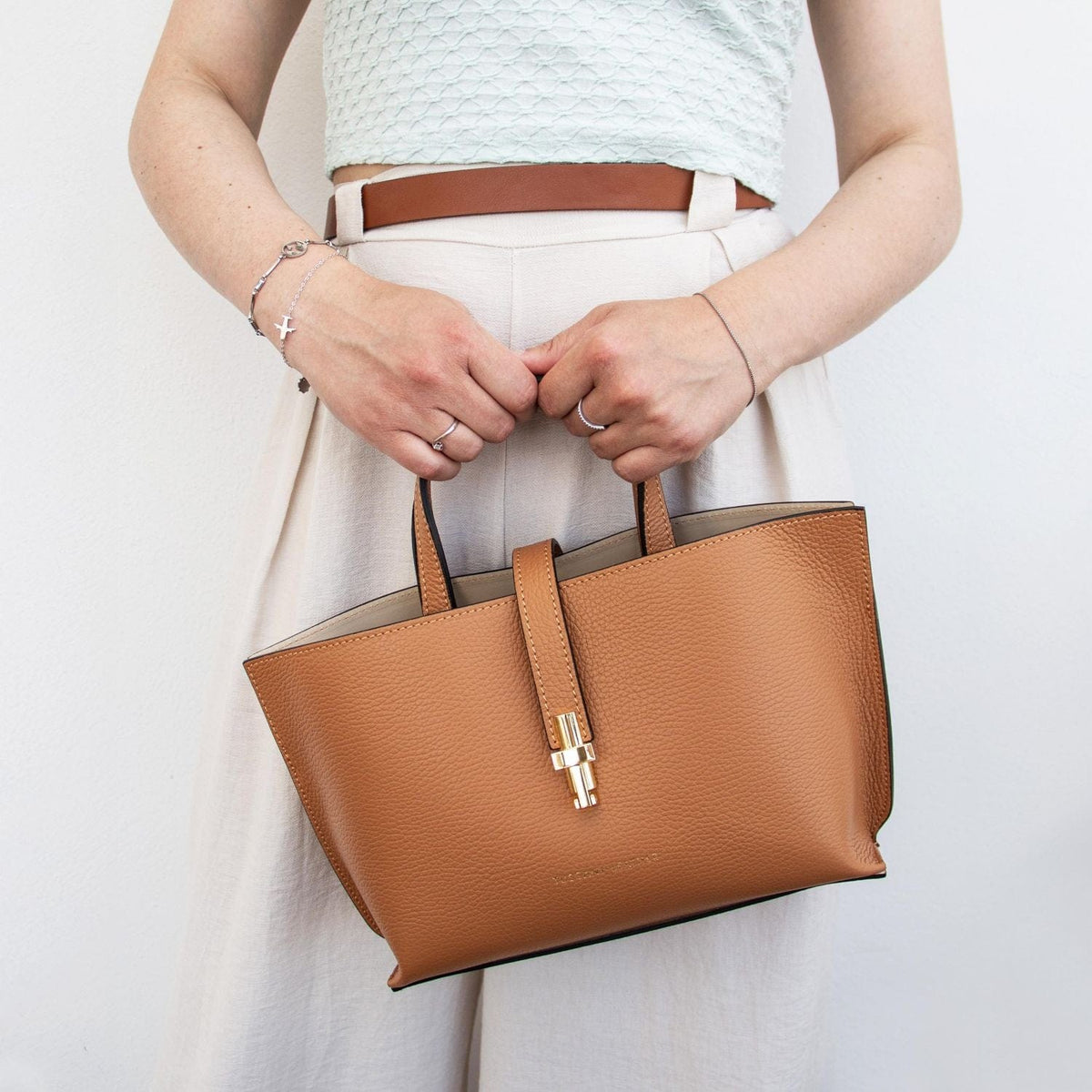 Leather handbags Agatha - Women's leather tote purse | TL142456 San Rocco Italia
