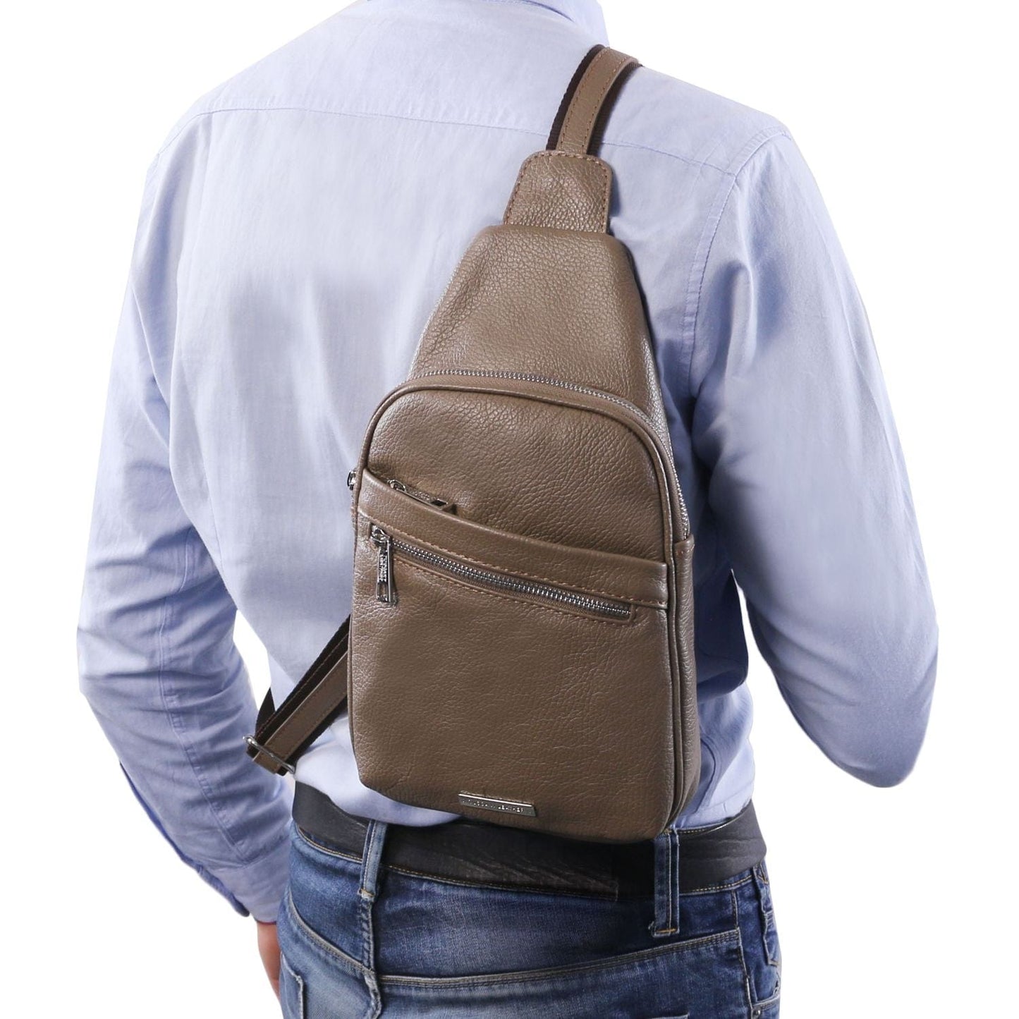 Leather bags for men Albert - Soft leather crossover bag | TL142022 sling bag San Rocco Italia