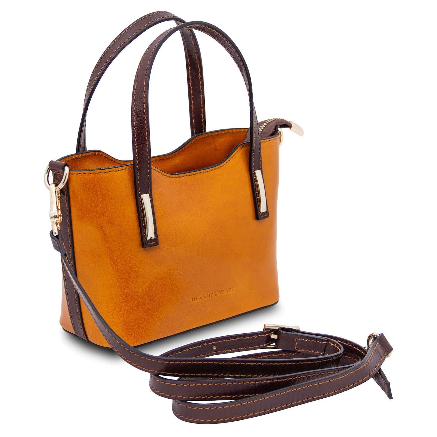 Leather handbags Amelia - Italian leather mini tote bag | TL142406 San Rocco Italia