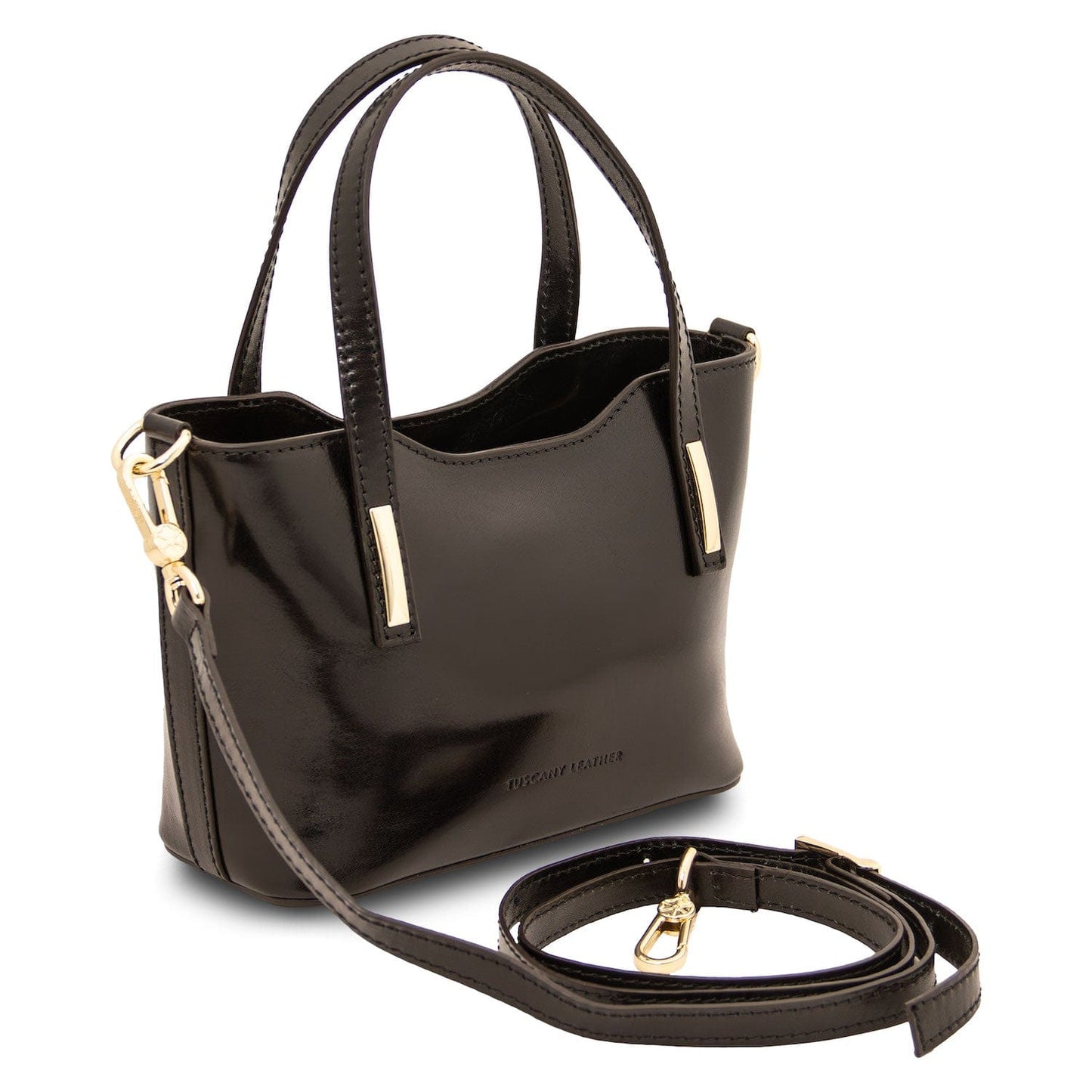 Leather handbags Amelia - Italian leather mini tote bag | TL142406 San Rocco Italia