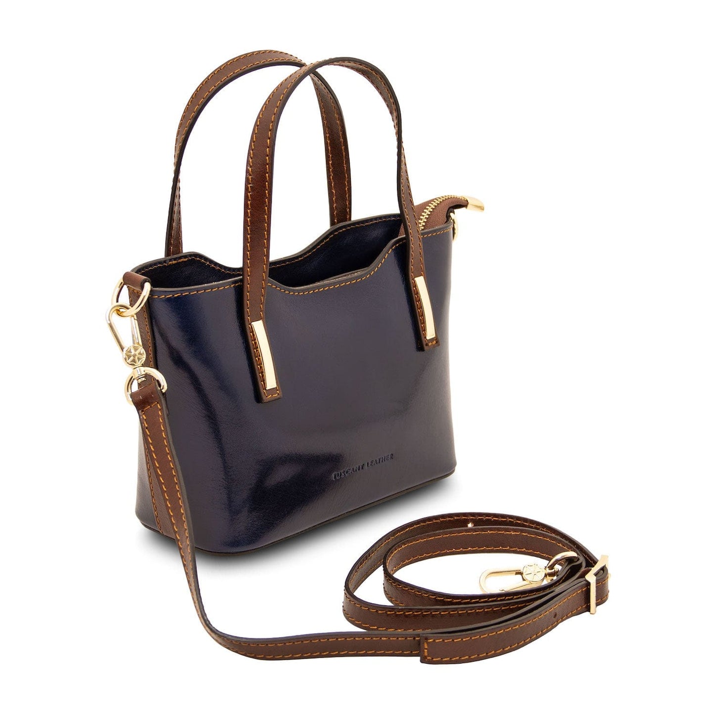 Leather handbags Amelia - Italian leather mini tote bag | TL142406 San Rocco Italia