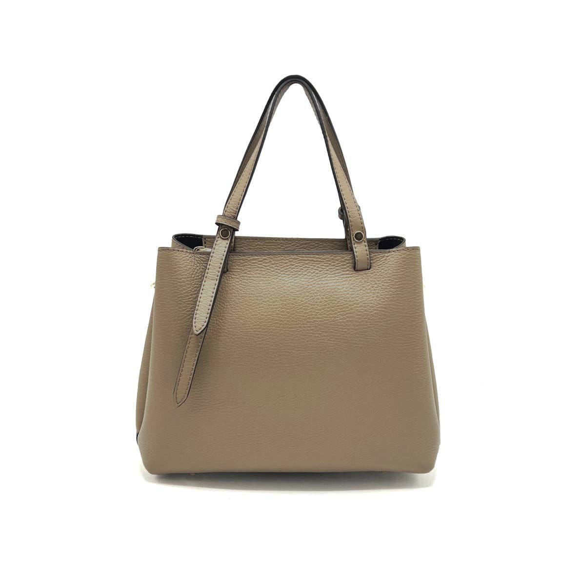 Leather handbags Taupe Arezzo – Italian Leather Tote Handbag San Rocco Italia