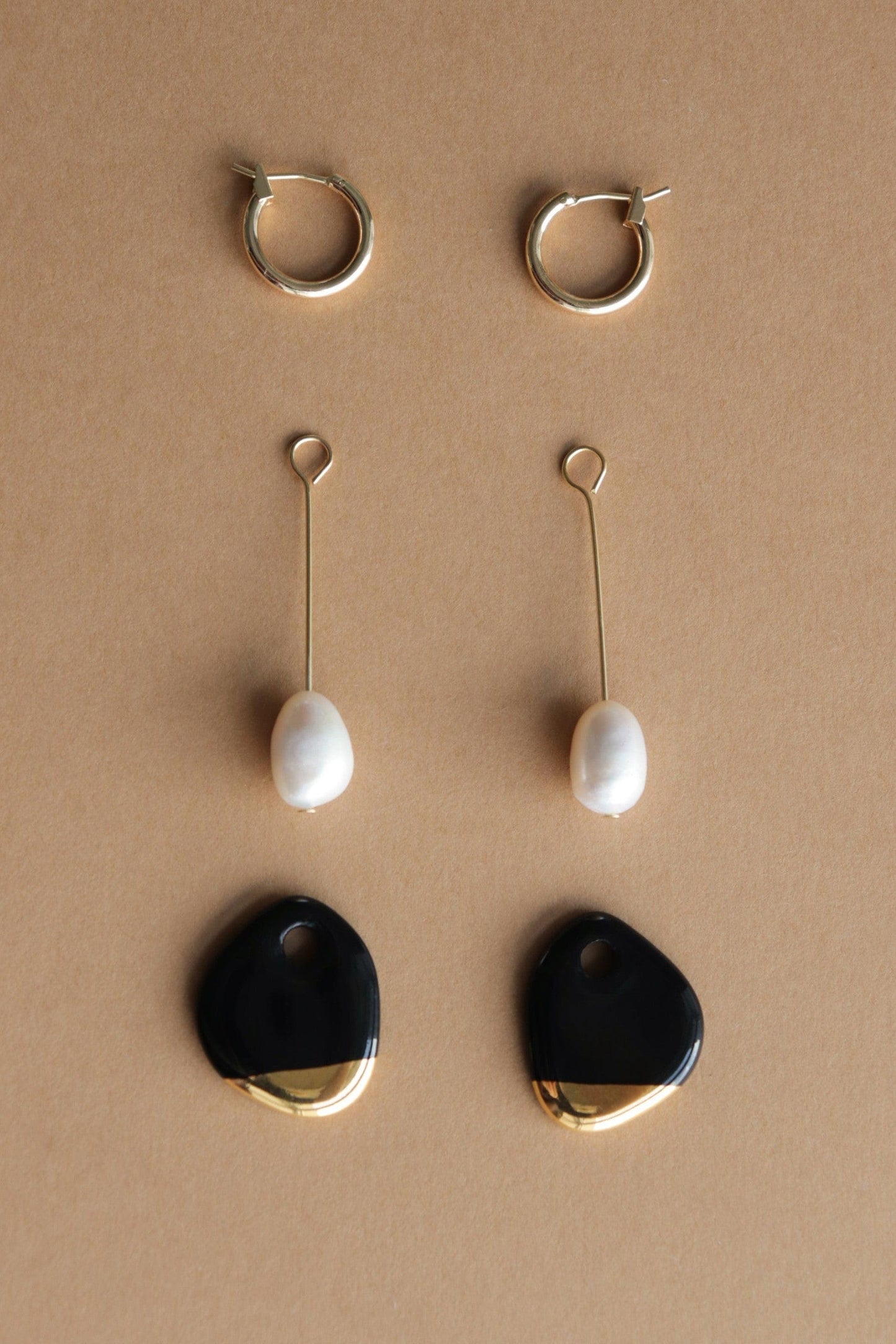 Arp Pearl And Porcelain Earrings - Black - Premium - Shop now at San Rocco Italia