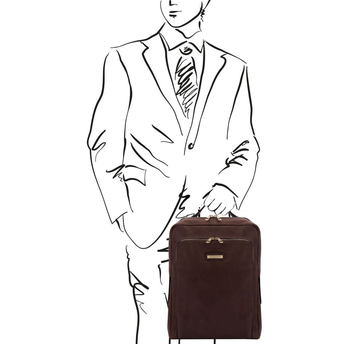 Zaini in pelle Bangkok - Zaino porta laptop in pelle opaca | TL141793 San Rocco Italia