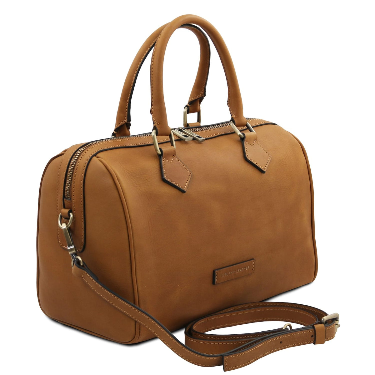 Barrique - Borsa duffle in pelle conciata al vegetale