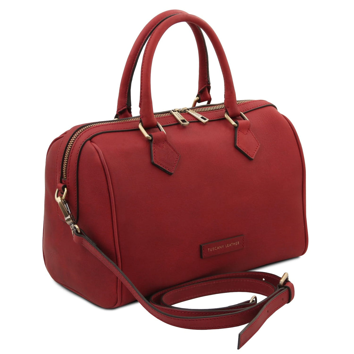 Barrique - Borsa duffle in pelle conciata al vegetale