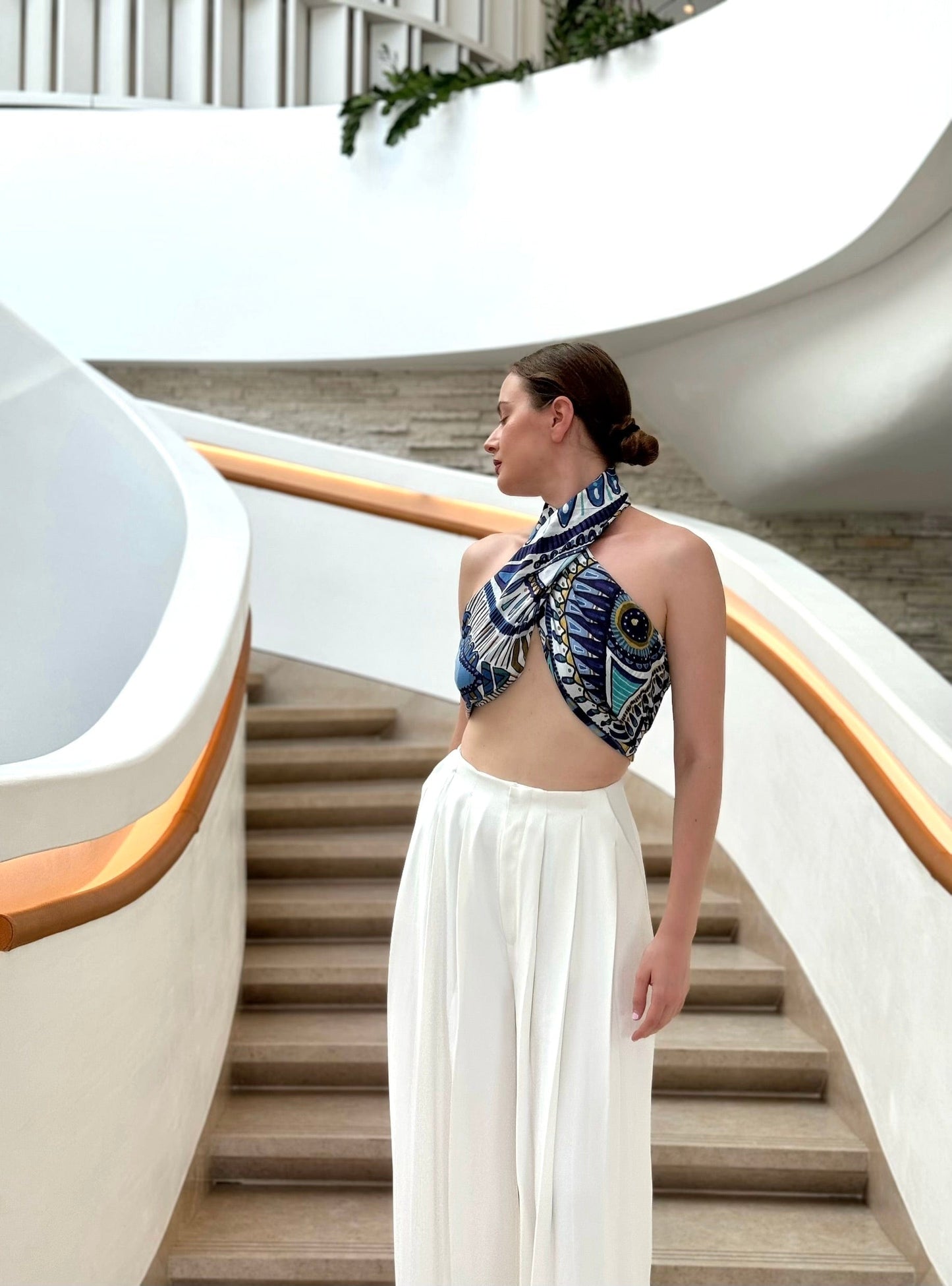 Scarves & Bandanas Blue Eyes Organic Cotton Pareo | 180x75 cm San Rocco Italia