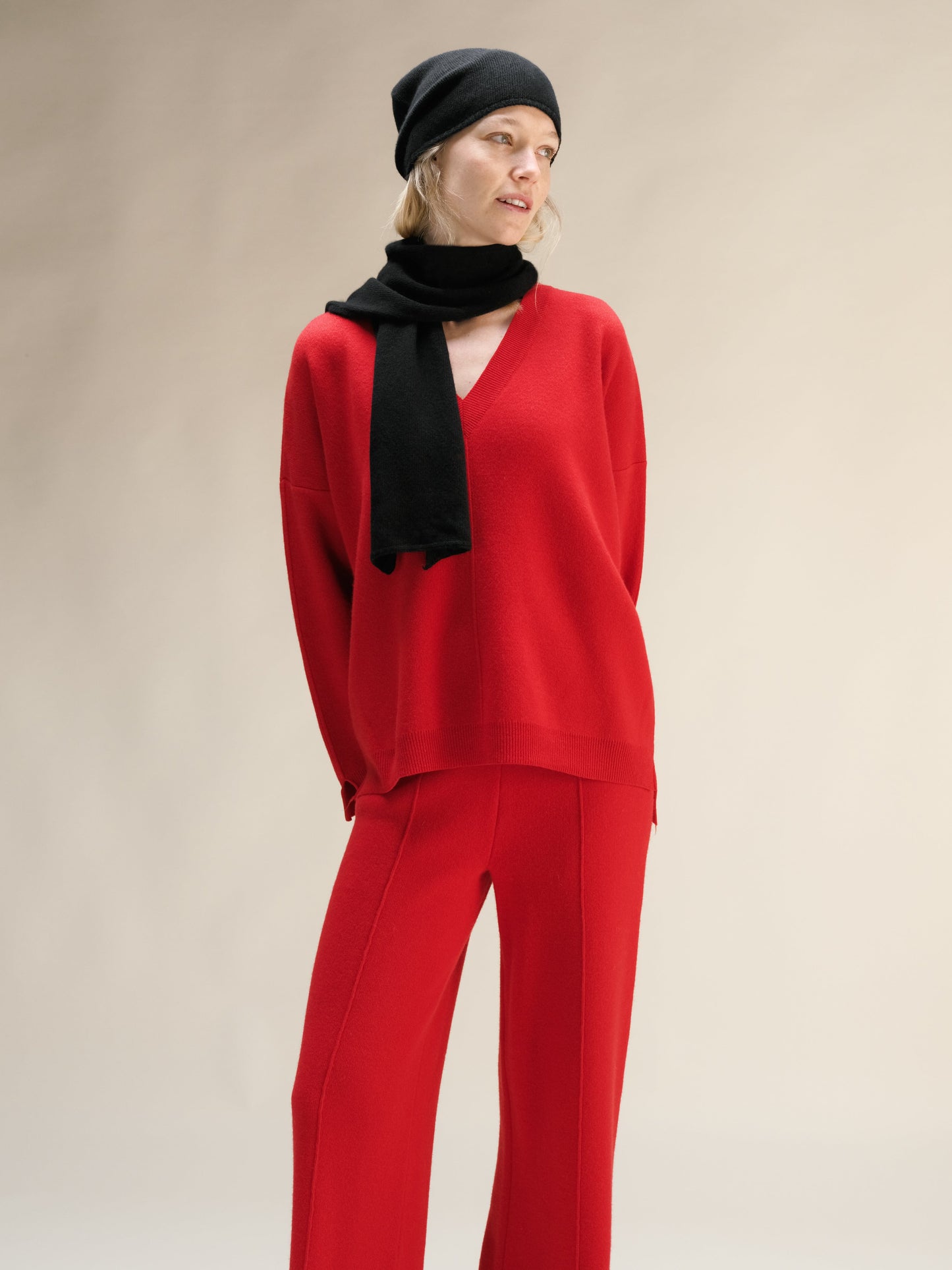 Knitwear Black Cashmere Mix Scarf San Rocco Italia