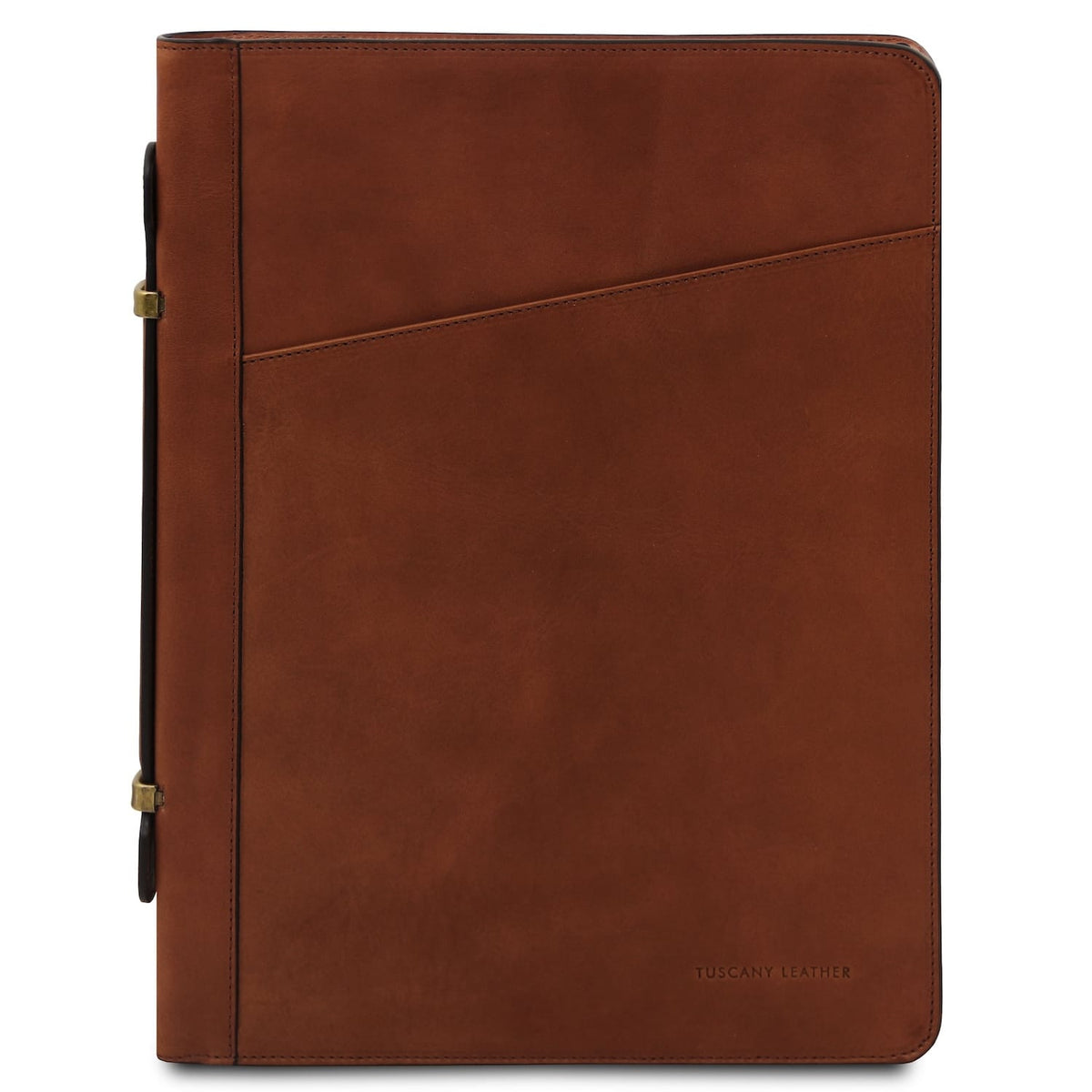 Cesare - Leather document case with handle and ring binder | TL142554