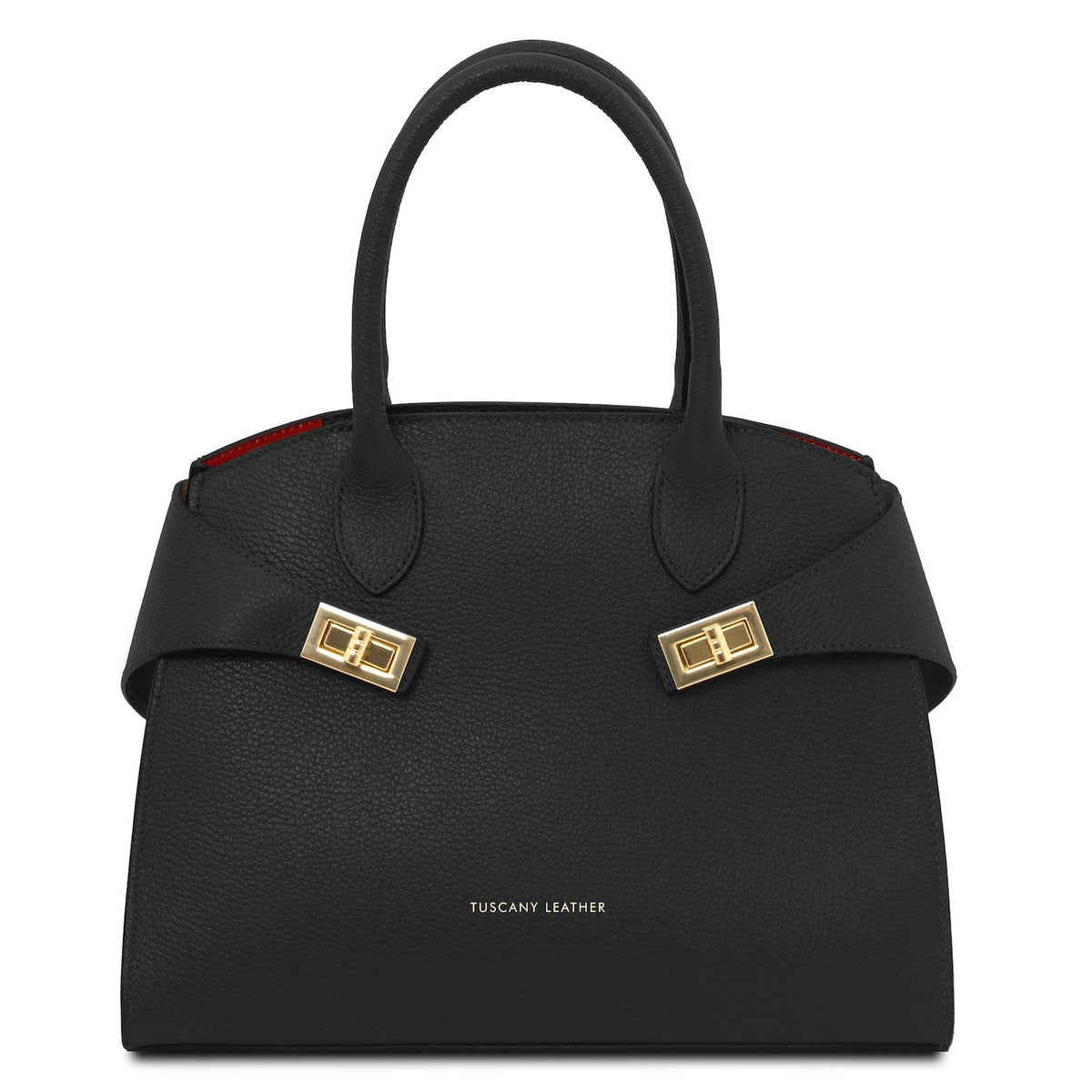 Leather handbags Black Coccola - Women's leather tote handbag | TL142421 San Rocco Italia