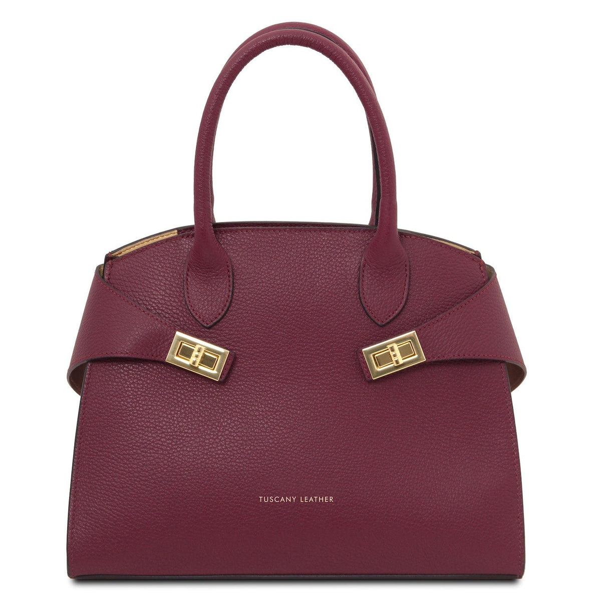 Leather handbags Bordeaux Coccola - Women's leather tote handbag | TL142421 San Rocco Italia