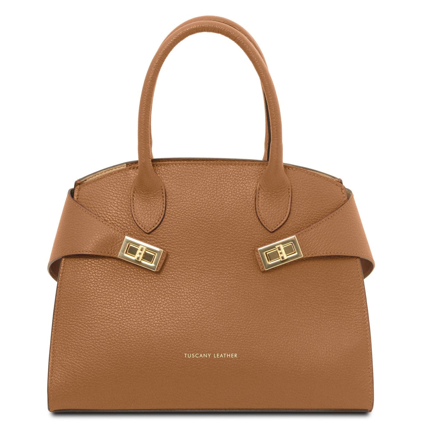 Leather handbags Caramel Coccola - Women's leather tote handbag | TL142421 San Rocco Italia
