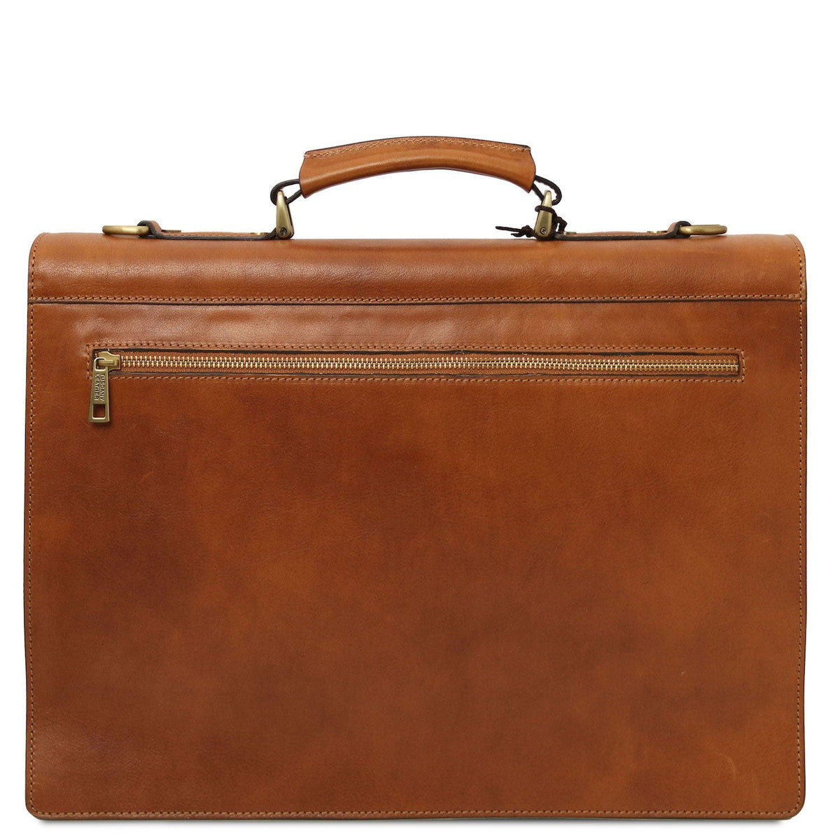 Leder-Aktentaschen Cremona - 3 compartment matte leather briefcase | TL142448 San Rocco Italia