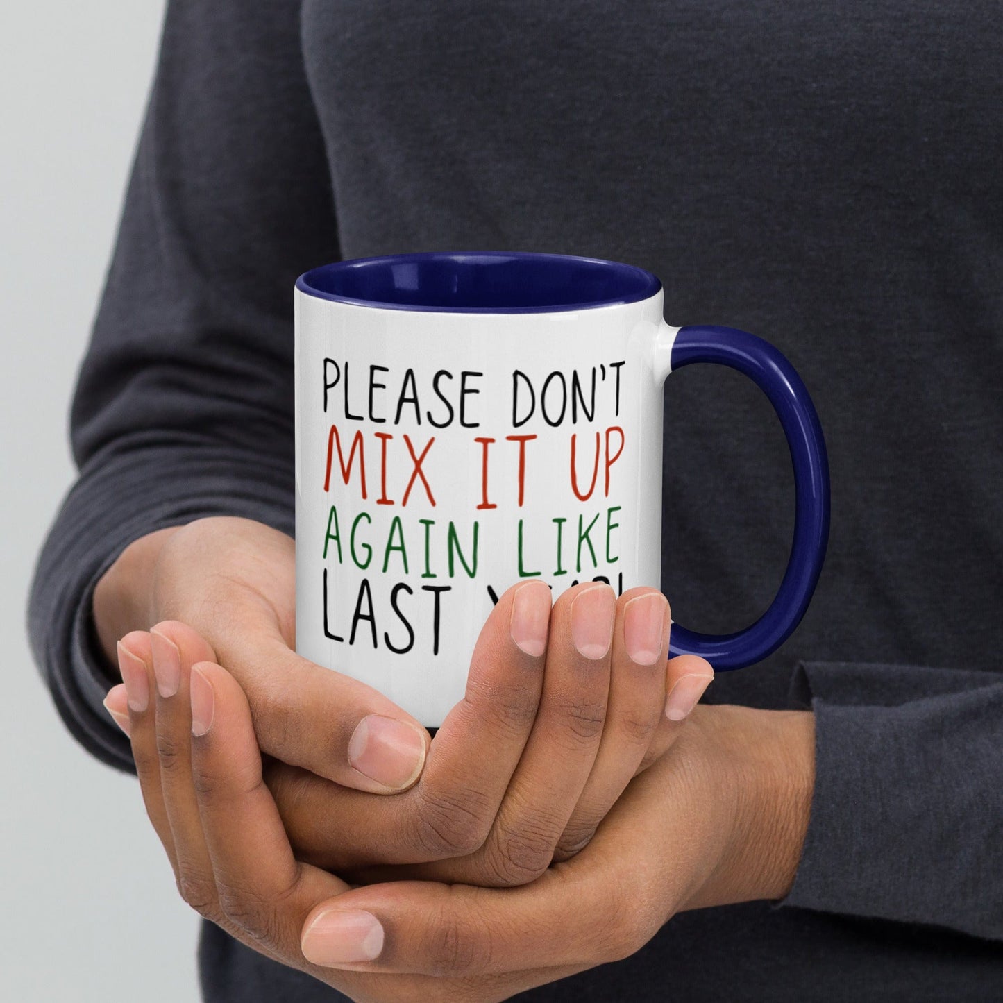 Mugs Dear Santa - Please Don't Mix it up Mug with Color Inside San Rocco Italia