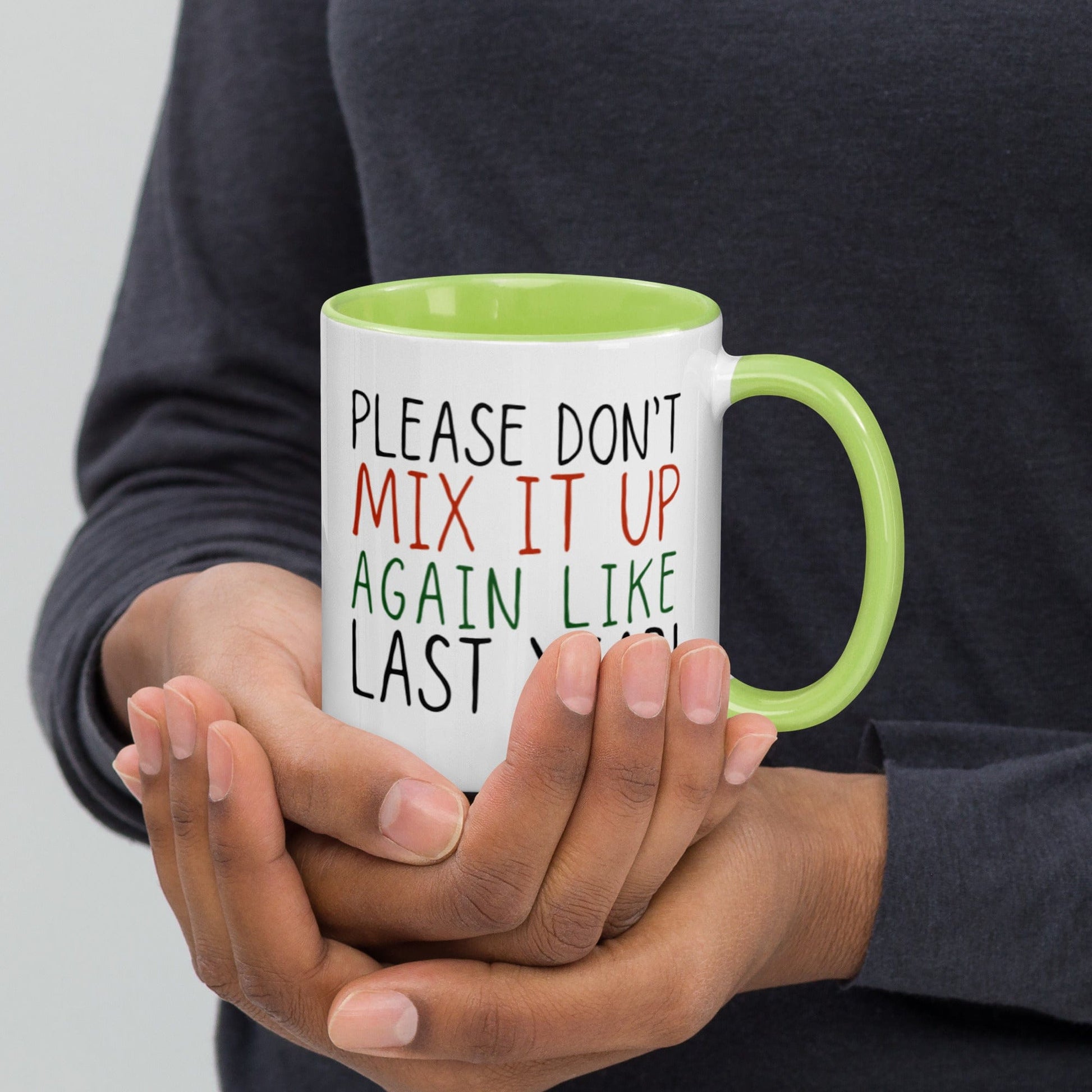 Mugs Dear Santa - Please Don't Mix it up Mug with Color Inside San Rocco Italia