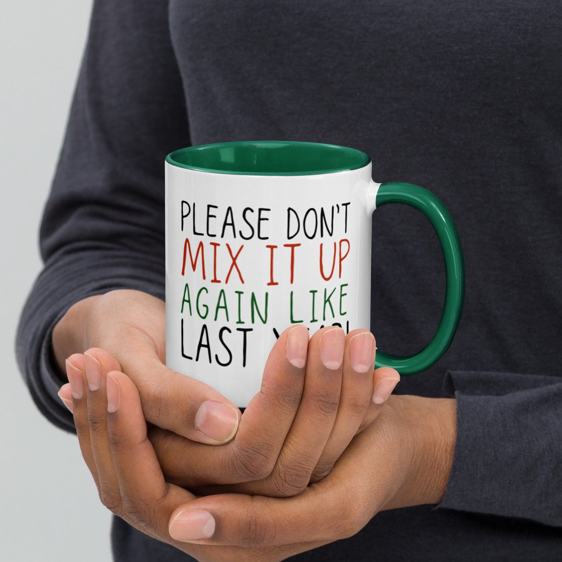 Mugs Dear Santa - Please Don't Mix it up Mug with Color Inside San Rocco Italia