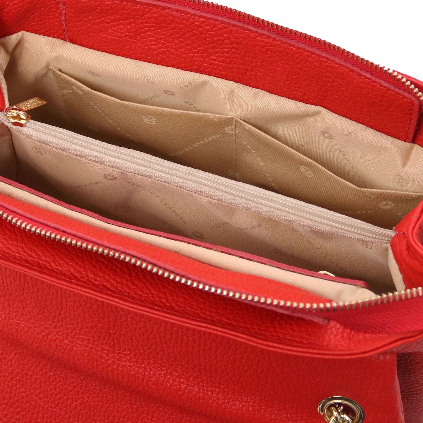 Leather handbags Elettra - Soft leather shoulder bag with chain strap | TL142353 San Rocco Italia