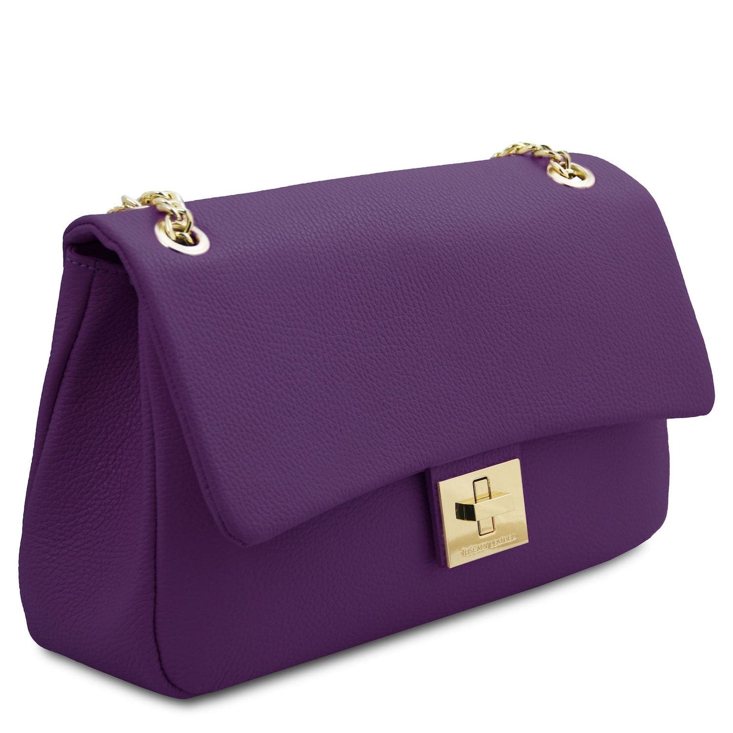 Leather handbags Elettra - Soft leather shoulder bag with chain strap | TL142353 San Rocco Italia