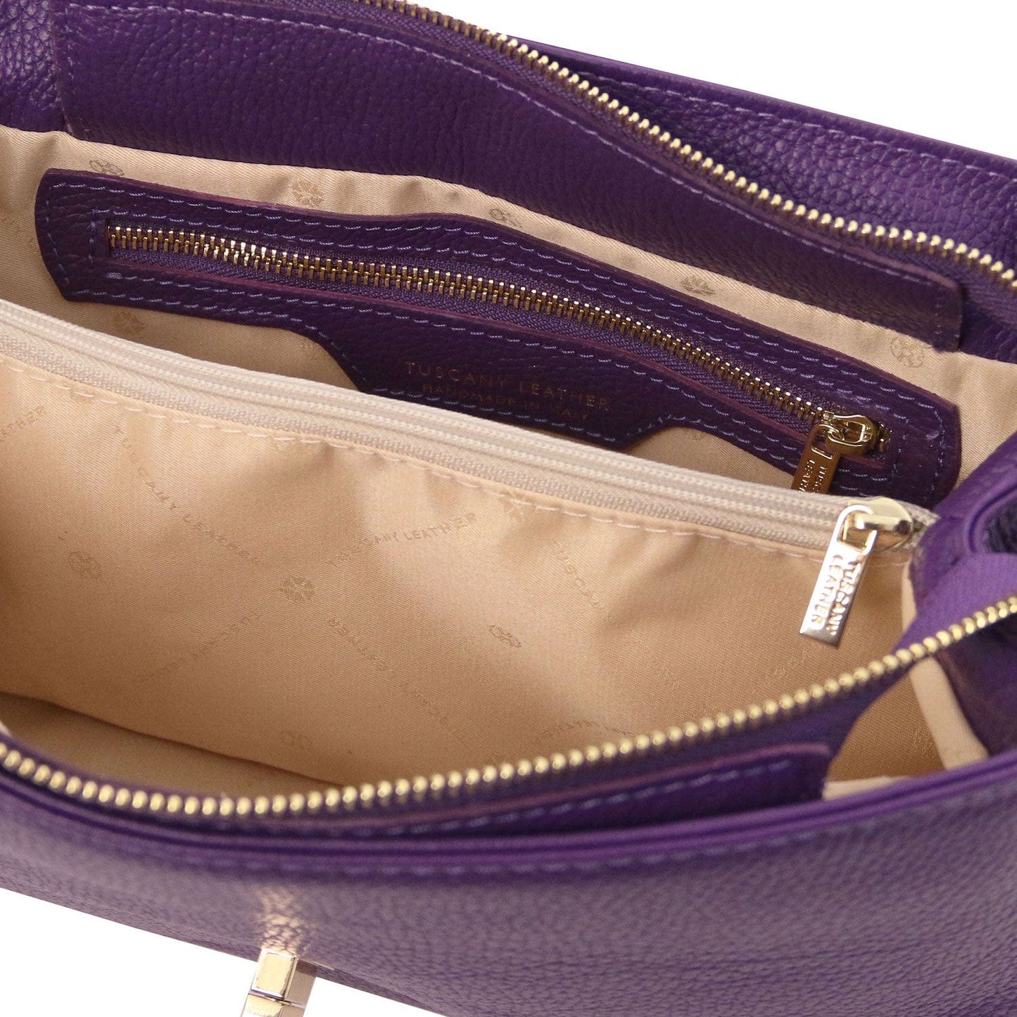 Leather handbags Elettra - Soft leather shoulder bag with chain strap | TL142353 San Rocco Italia